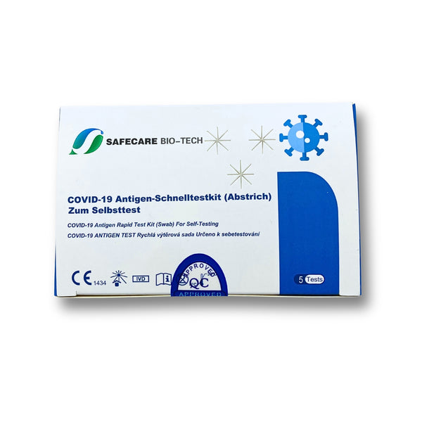 Safecare COVID-19 Test Rapido Antigenico Autodiagnostico Nasale 1 Confezione = 5 Pezzi