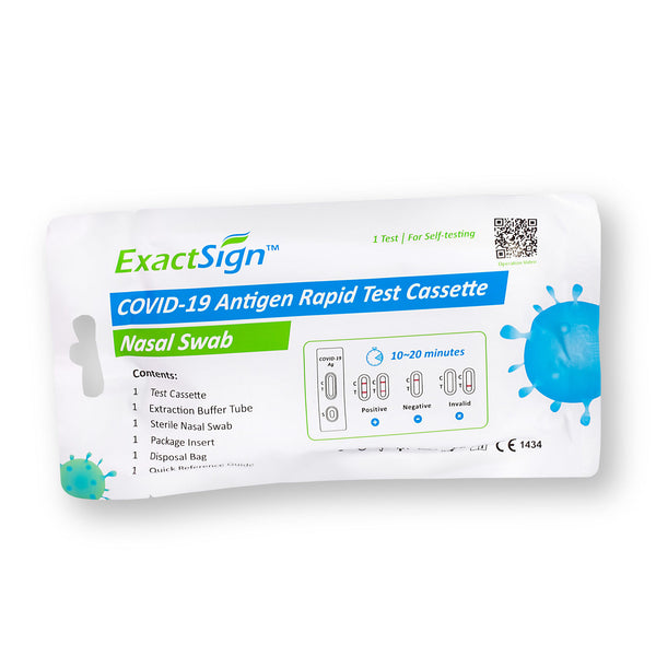 Test rapido antigenico COVID-19 ExactSign per uso domestico nasale