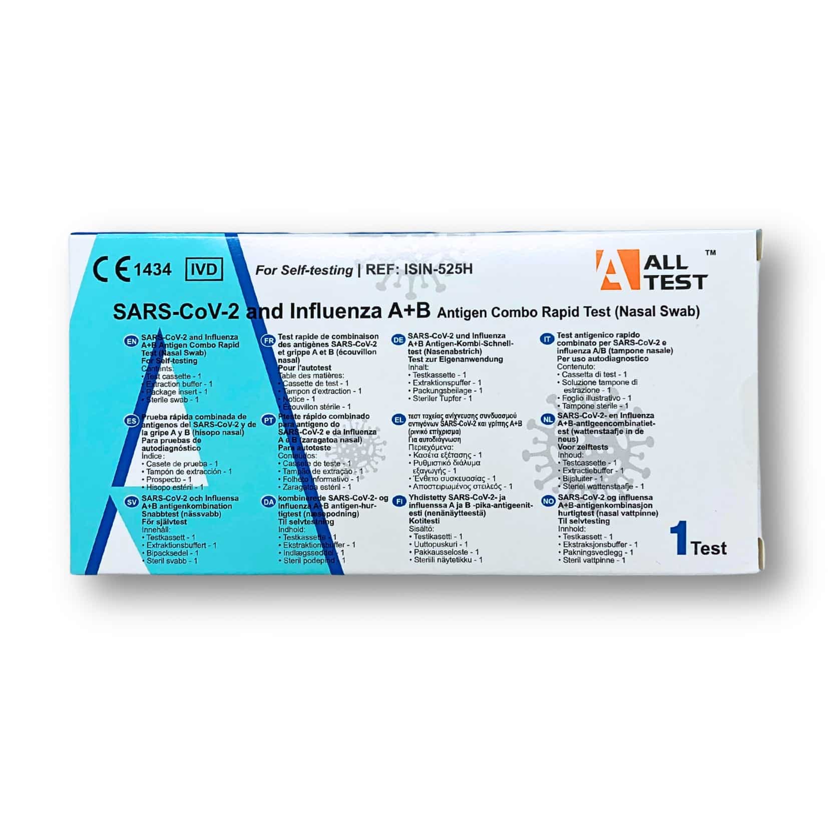 Alltest Corona, Influenza A+B Self-Test, Flu and Coronavirus Test