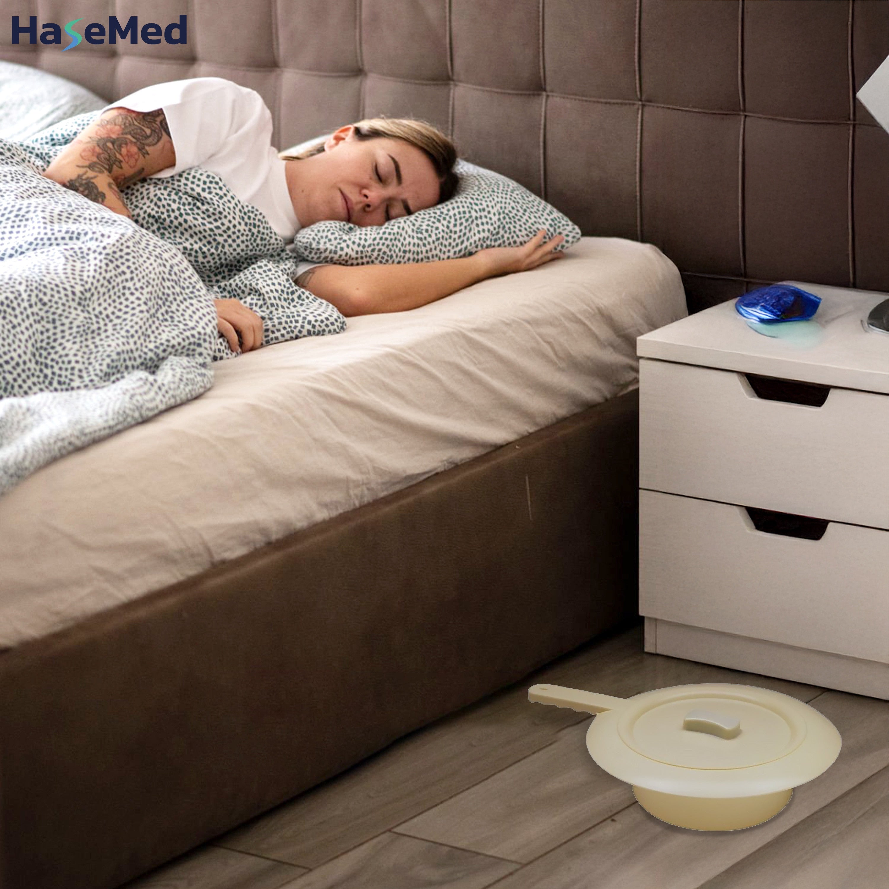 Pappagallo/Padella HaseMed con coperchio, plastica 31 cm