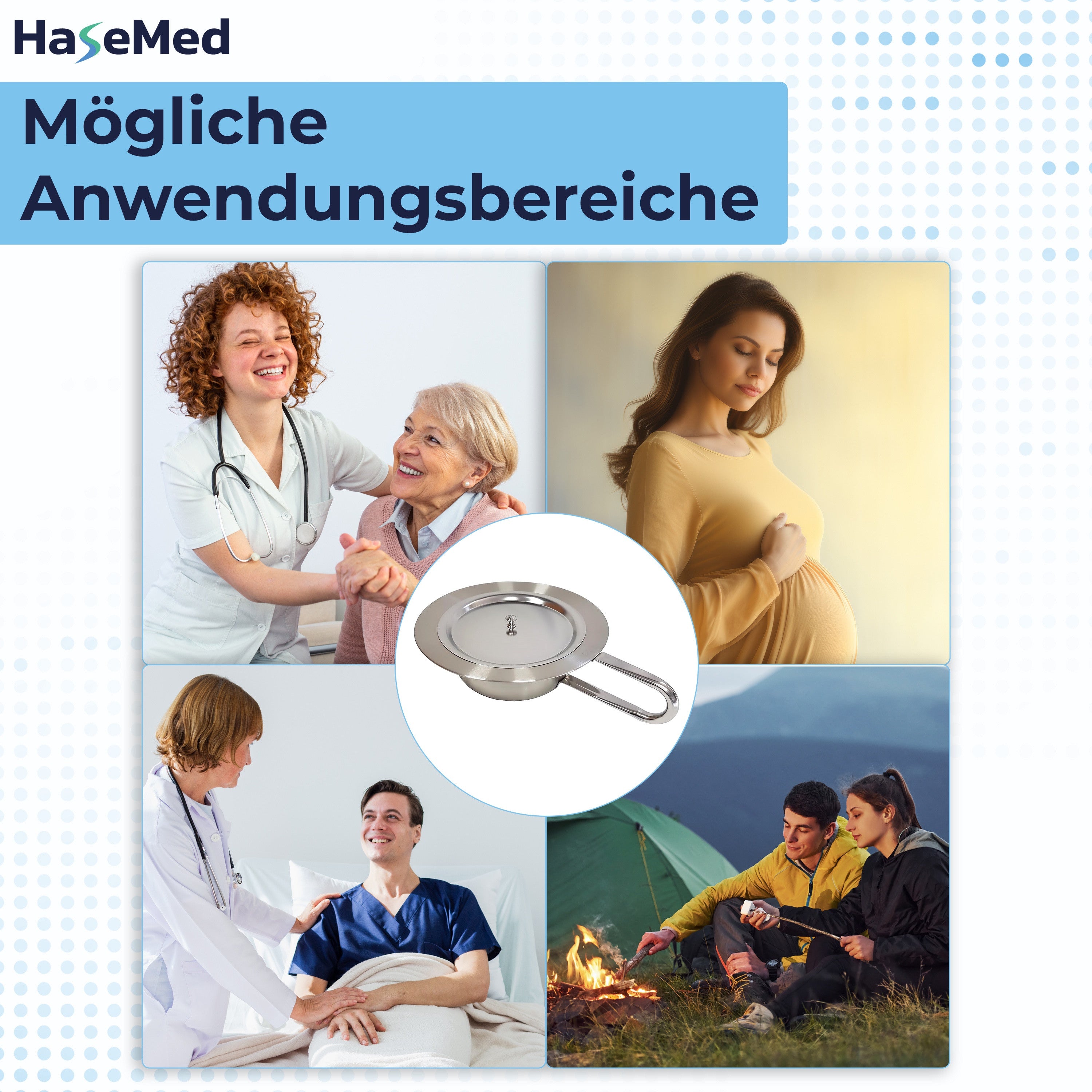 Pappagallo/Padella HaseMed con coperchio, acciaio inox circa 31 cm