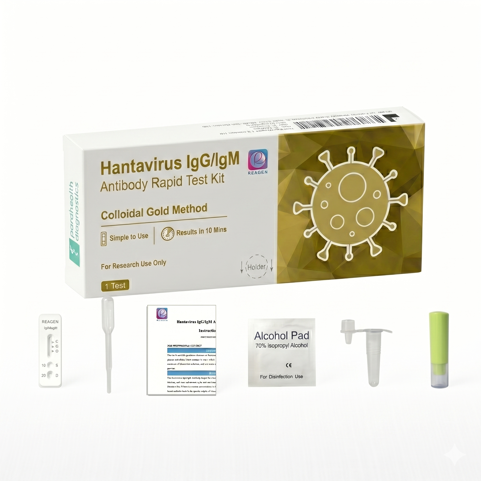 Test Hantavirus — Kit test rapido anticorpi IgG/IgM