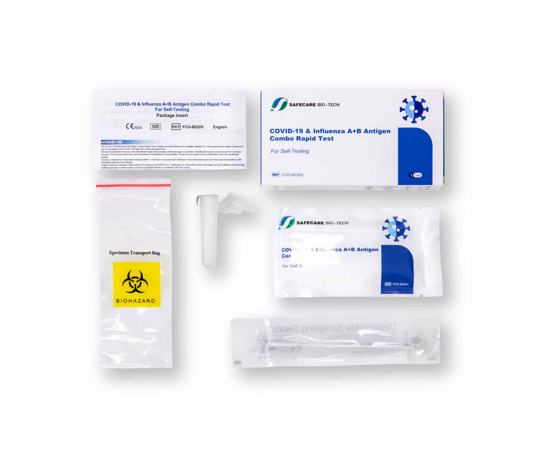 Safecare Covid-19 & Influenza A+B Antigen Combo Rapid Selftest