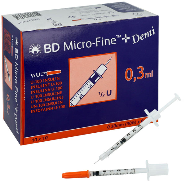 Siringa da insulina BD MICRO-FINE+ Demi con ago 1 ml - U100 - 0,33 x 12,7 mm