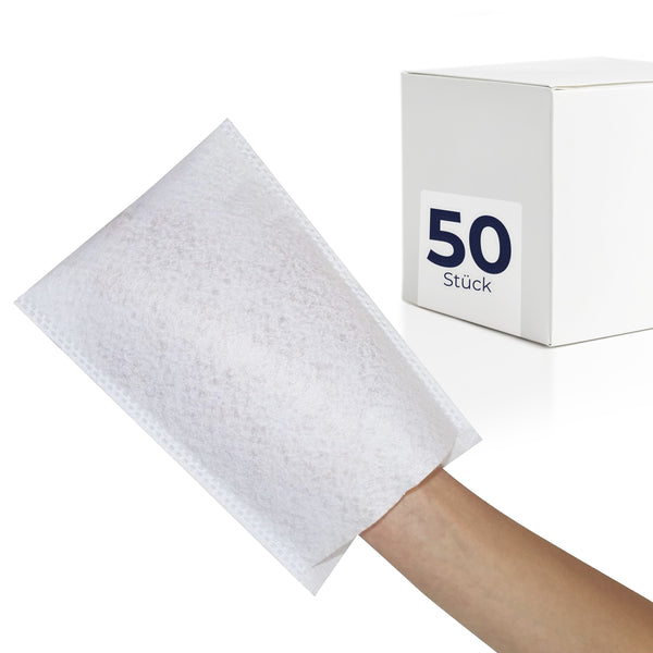 Manopole da Lavaggio Monouso Molton HaseMed 50 Pezzi