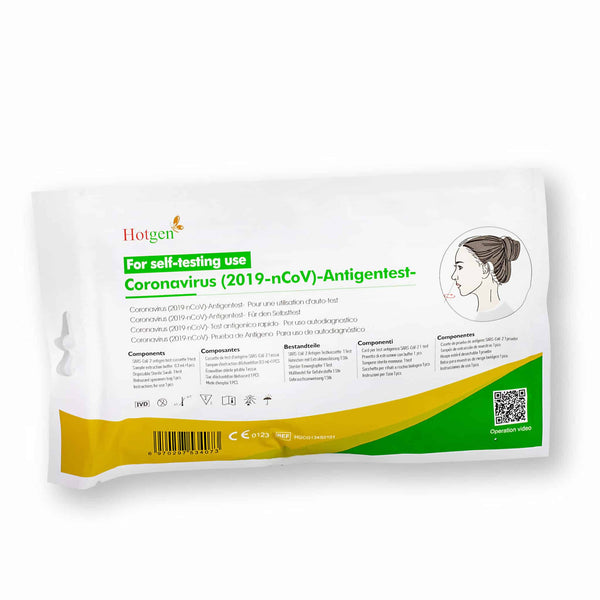 Hotgen Corona Antigen Rapid Test (Oro Colloidale) per Uso Domestico – Nasale