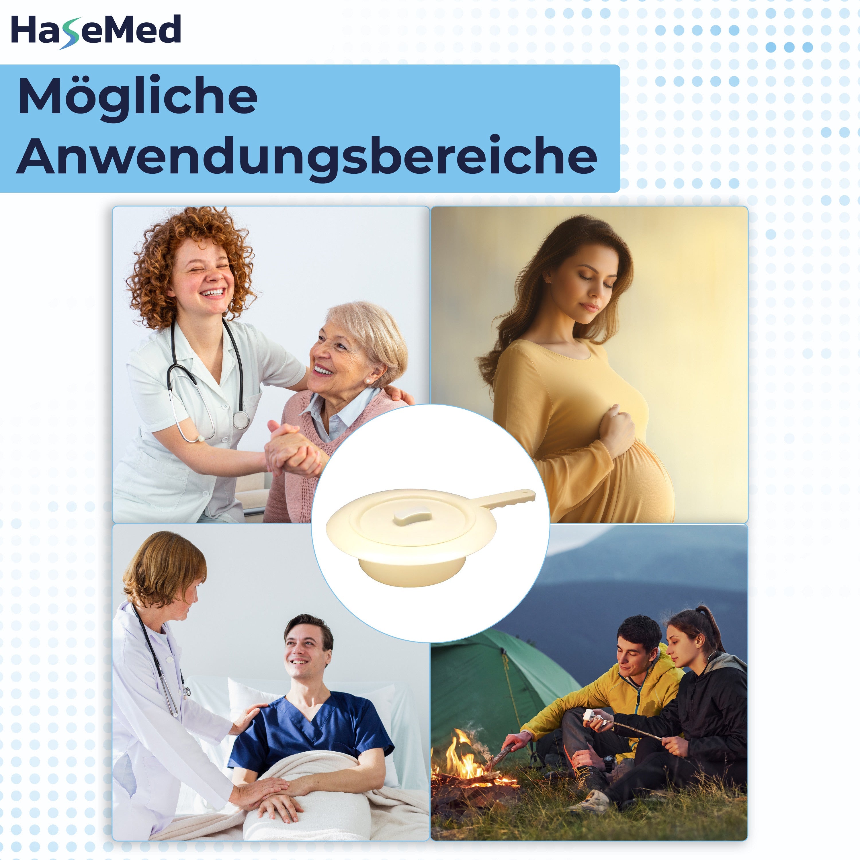 Pappagallo/Padella HaseMed con coperchio, plastica 31 cm