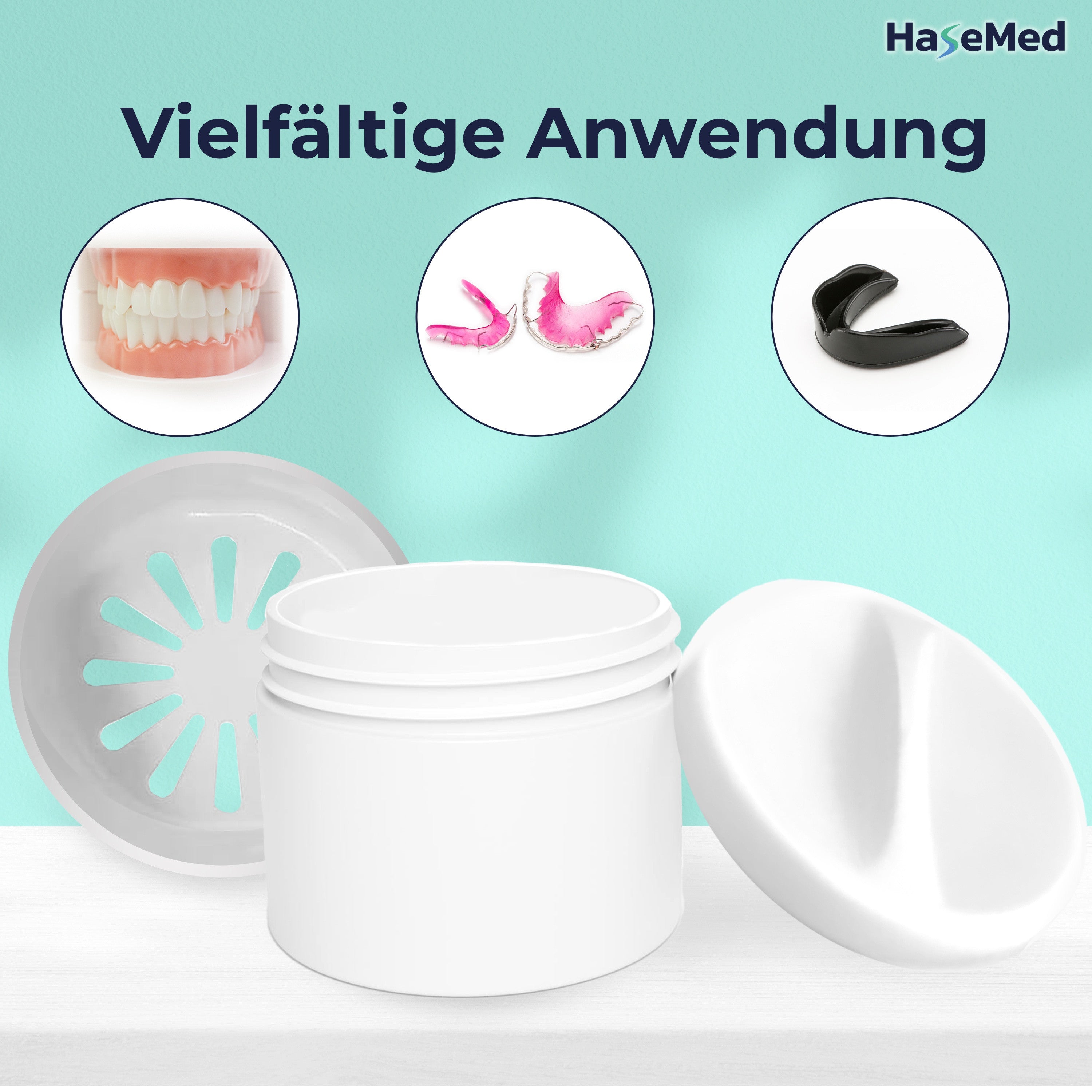 Contenitore per protesi dentarie HaseMed - Scatola per apparecchi ortodontici