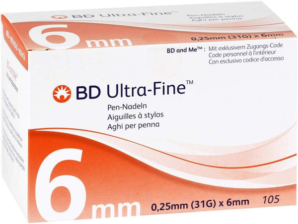 Aghi per penna BD Ultra-Fine, 0,25 x 6 mm 31G (320523)