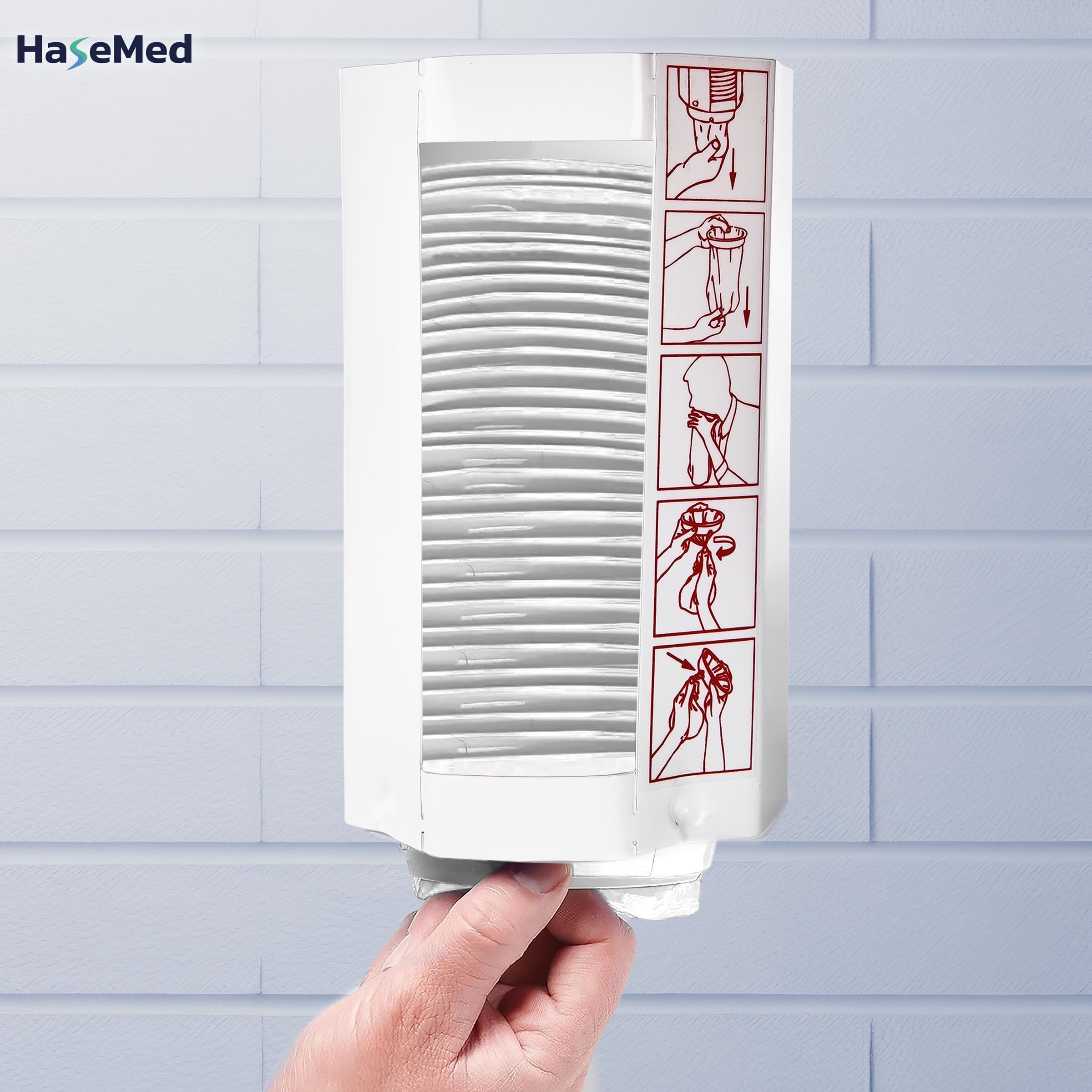 Dispensatore in metallo HaseMed per sacchetti per il vomito, taglia M