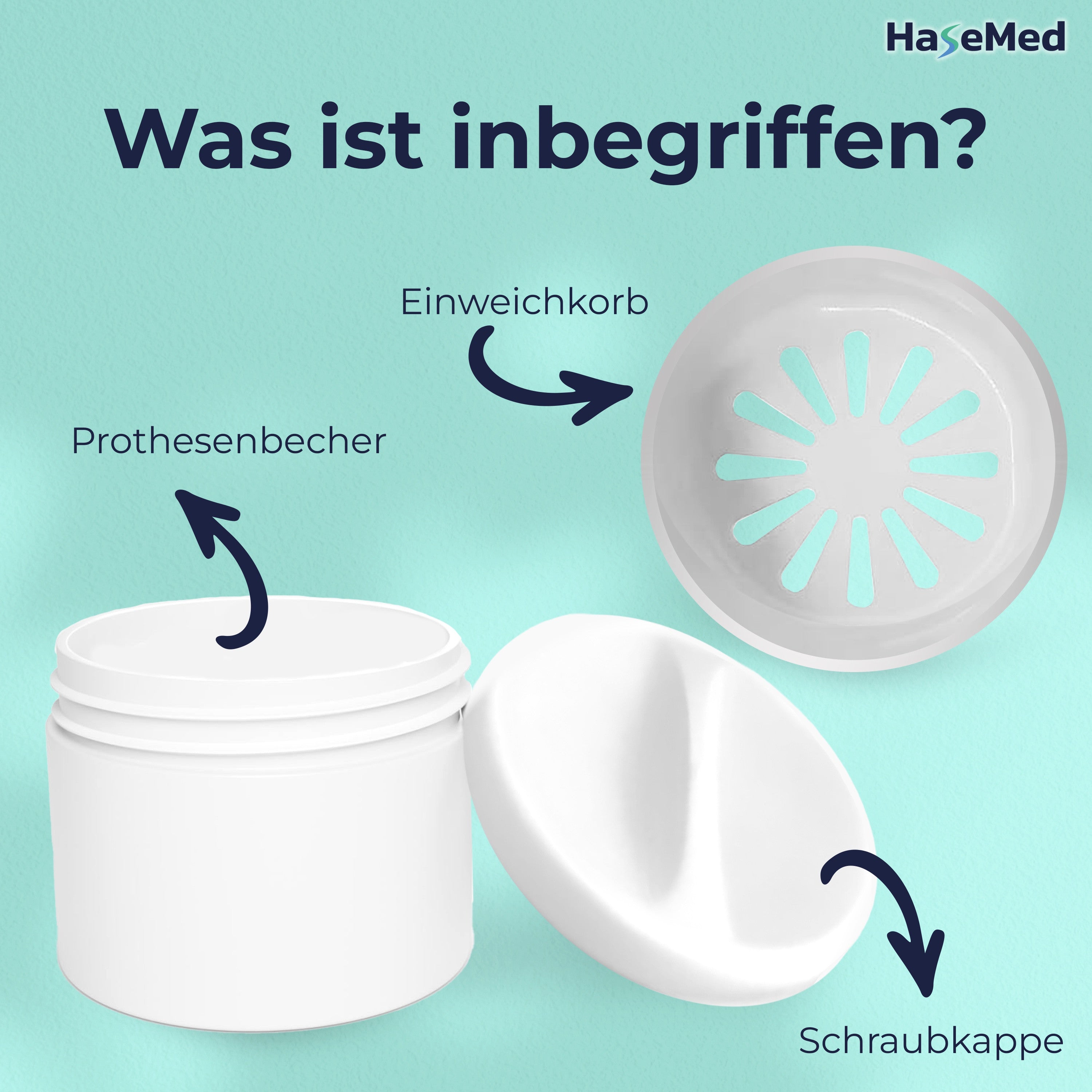 Contenitore per protesi dentarie HaseMed - Scatola per apparecchi ortodontici