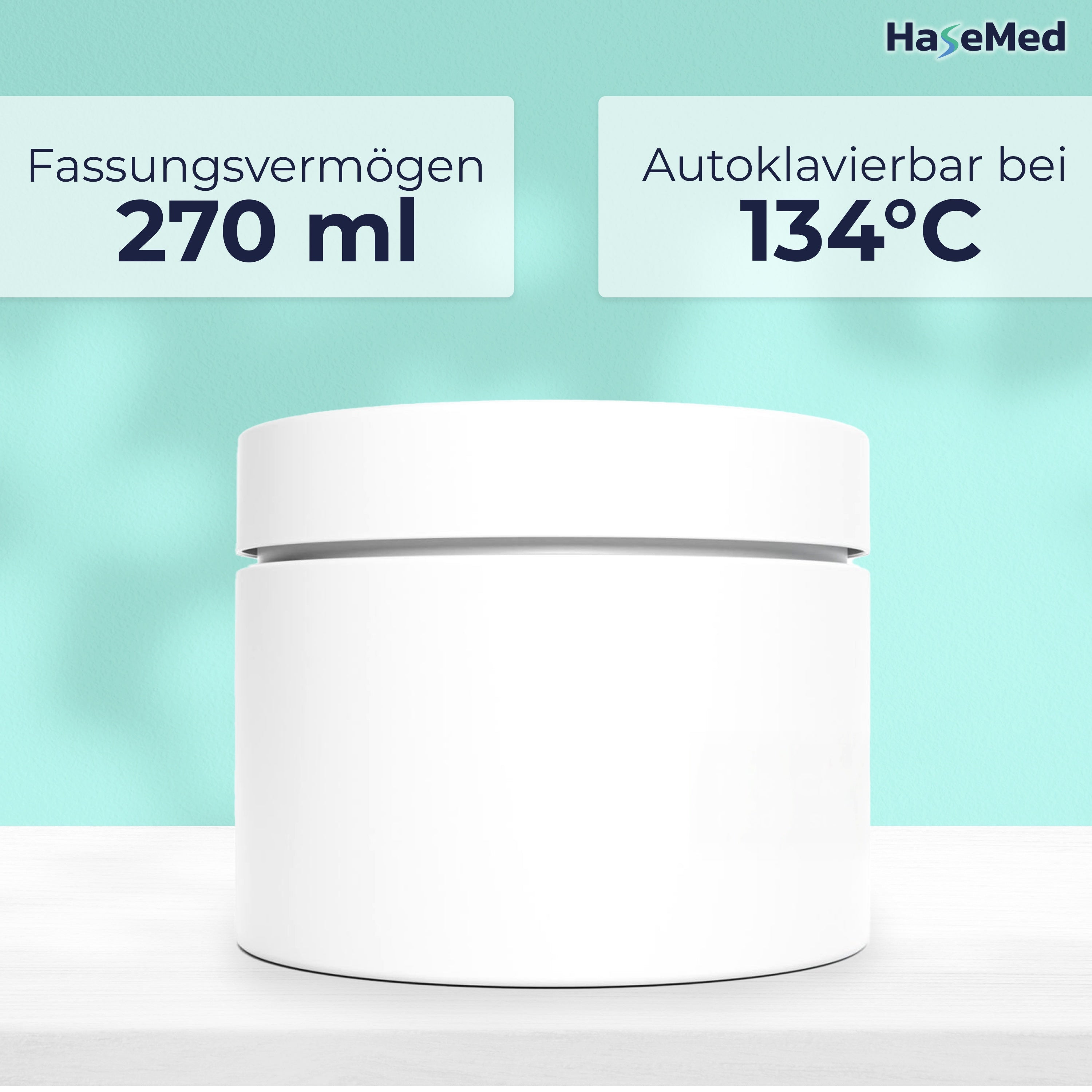 HaseMed Denture Container - Box for Dental Prostheses
