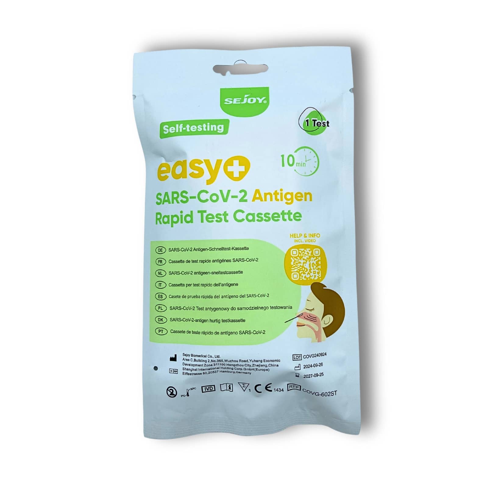 Sejoy SARS-CoV-2 Antigen Test for Self-Test